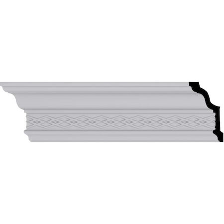 Ekena Millwork 4 1/8"H x 2 3/8"P x 4 7/8"F x 94 1/2"L, (2 3/4" Repeat), Robin Crown Moulding MLD04X02X04RB
